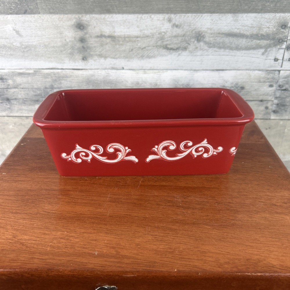 Temp-tations Doodle Doo Red Rooster .8 QT Loaf Baker